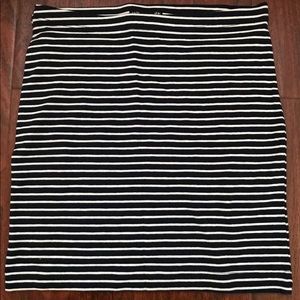 Blue and white stripes mini skirt